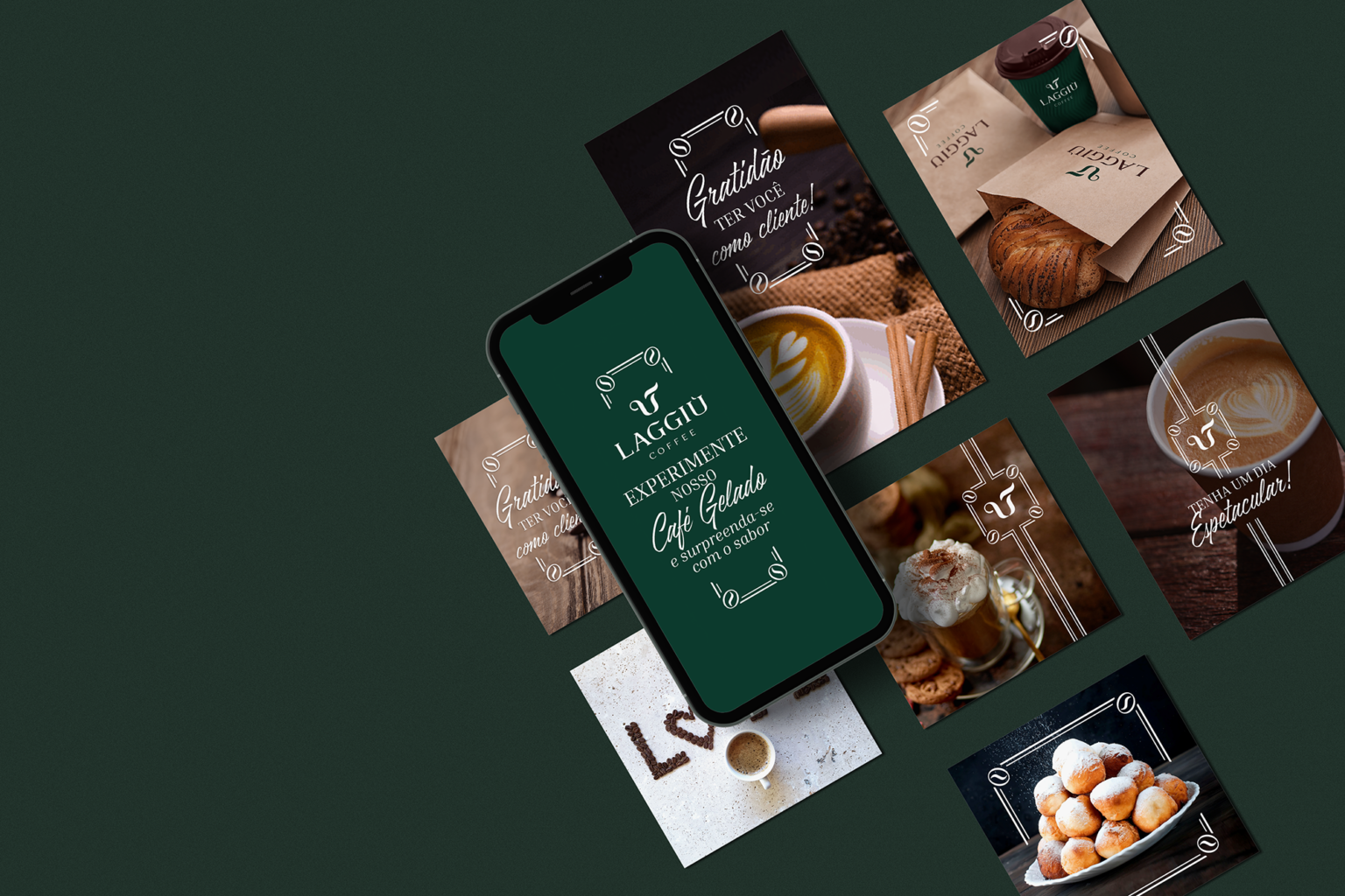 Laggiù Coffee - Identidade Visual Cafeteria Premium