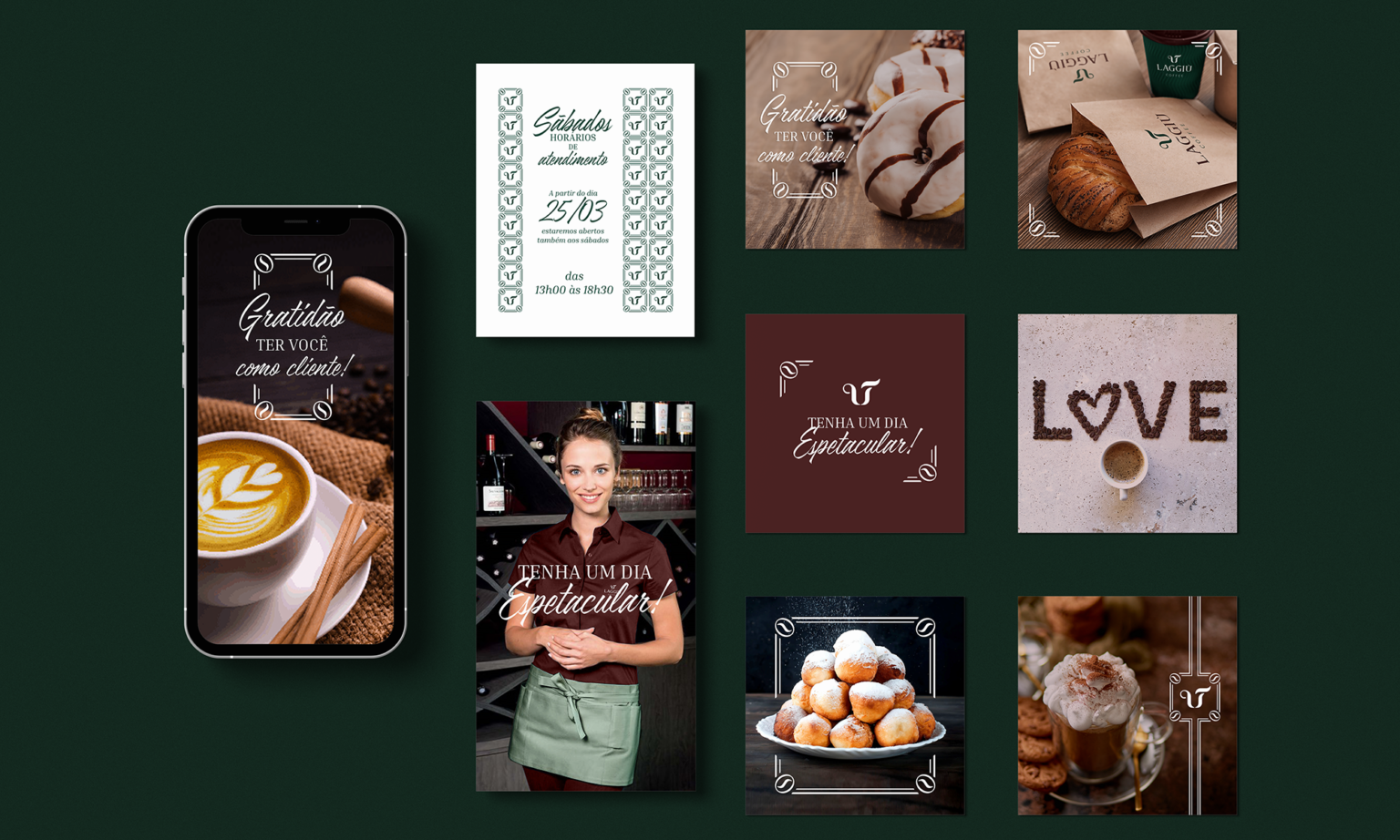 Laggiù Coffee - Identidade Visual Cafeteria Premium